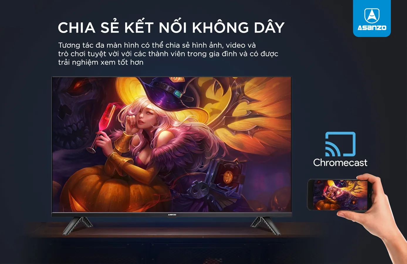 TV Asanzo chạy Android R bản quyền từ Google giá chỉ 5,5 triệu đồng