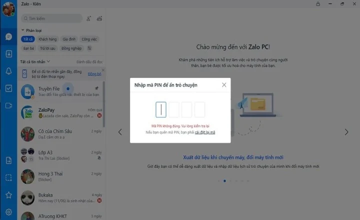 Cách ẩn cuộc trò chuyện Zalo trong một nốt nhạc