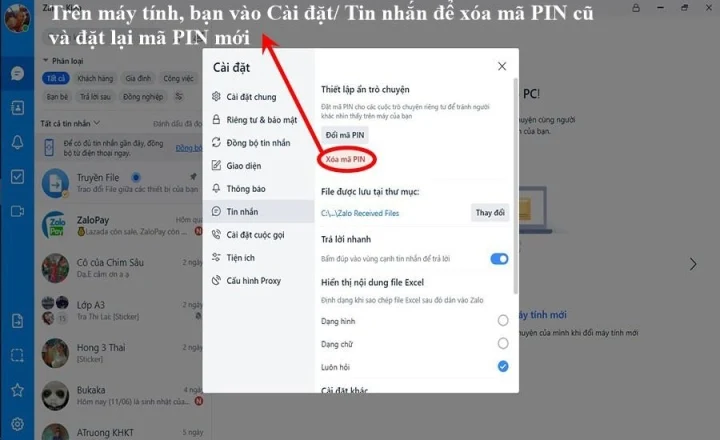 Cách ẩn cuộc trò chuyện Zalo trong một nốt nhạc