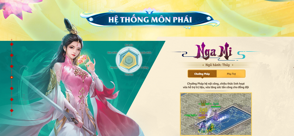 Nga Mi là môn phái buff đầu tiên của Kiếm Thế Origin