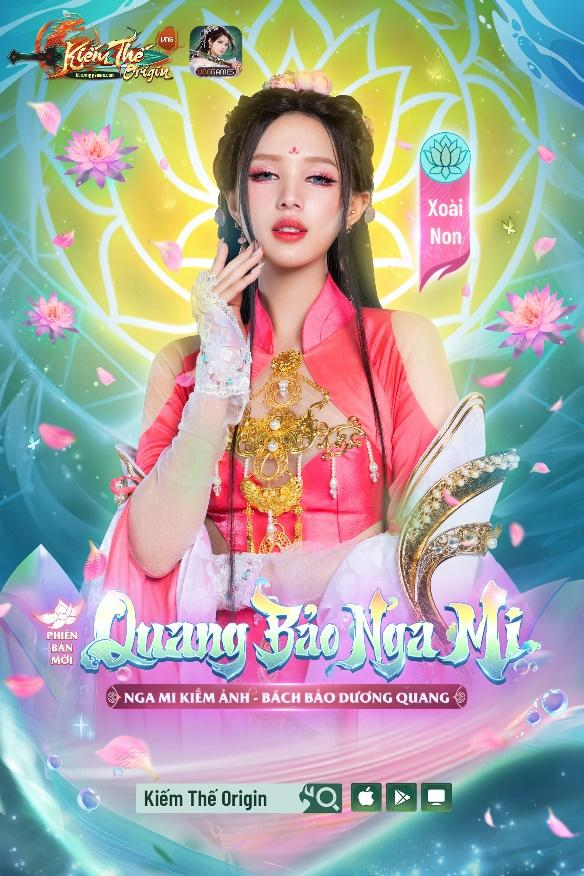 Inserting image... Xoài Non thả dáng cosplay phái Nga Mi game Kiếm Thế Origin