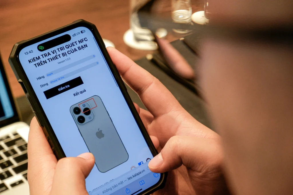 huong dan kiem tra vi tri doc nfc