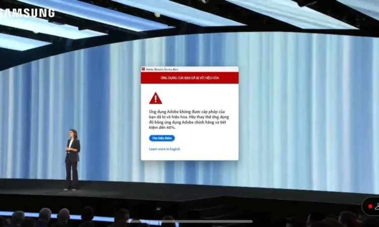 Đang trực tiếp, sự kiện Unpacked của Samsung bị cảnh báo dùng phần mềm lậu