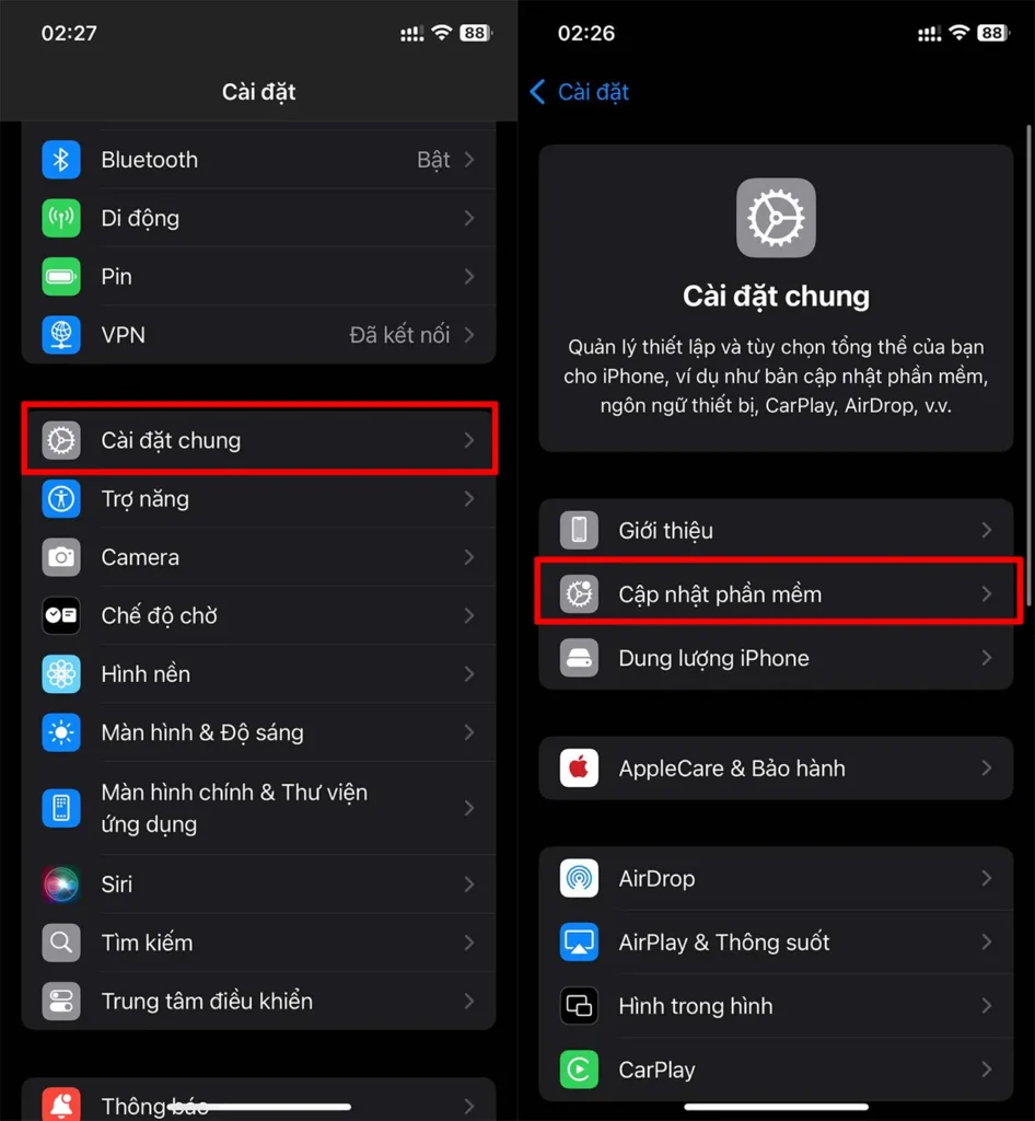 huong dan cap nhat ios 18 rc 3