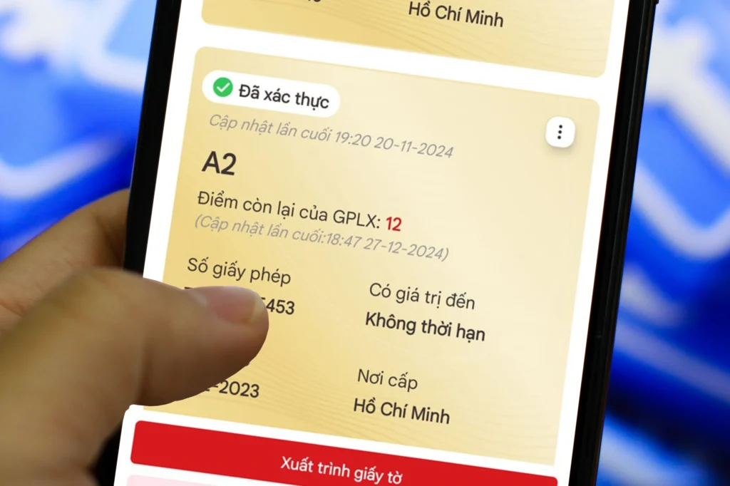 kiem tra diem giay phep lai xe bang vneid