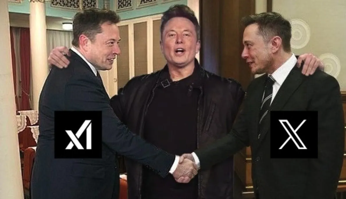 xAI của Elon Musk mua lại X (cũng của Elon Musk)