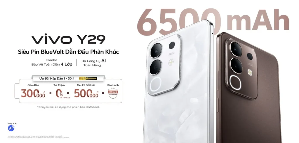 sieu pin bluevolt 6500mah vivo y29 7