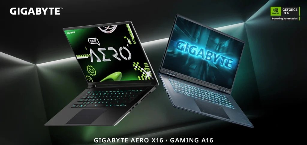 GIGABYTE ra mắt bộ đôi laptop AI – GIGABYTE AERO X16 và GIGABYTE GAMING A16