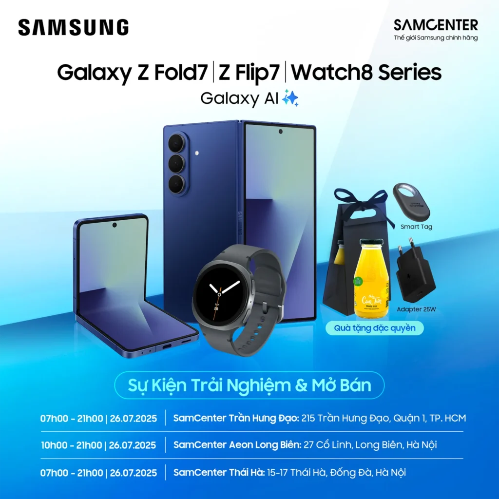 samcenter tra hang galaxy z fold7 z flip7
