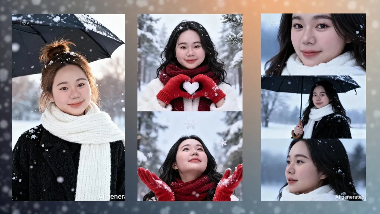 Cách tạo hiệu ứng tuyết rơi siêu thực cho ảnh bằng AI ngay trên điện thoại