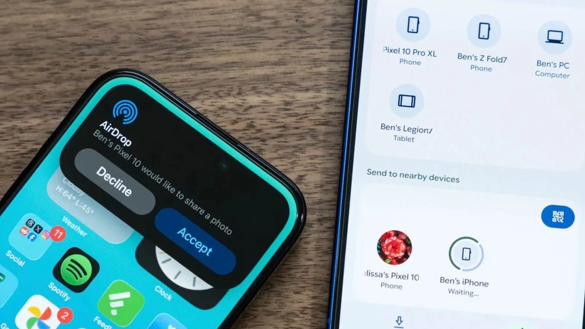 Galaxy S26 chia sẻ file với iPhone qua Quick Share