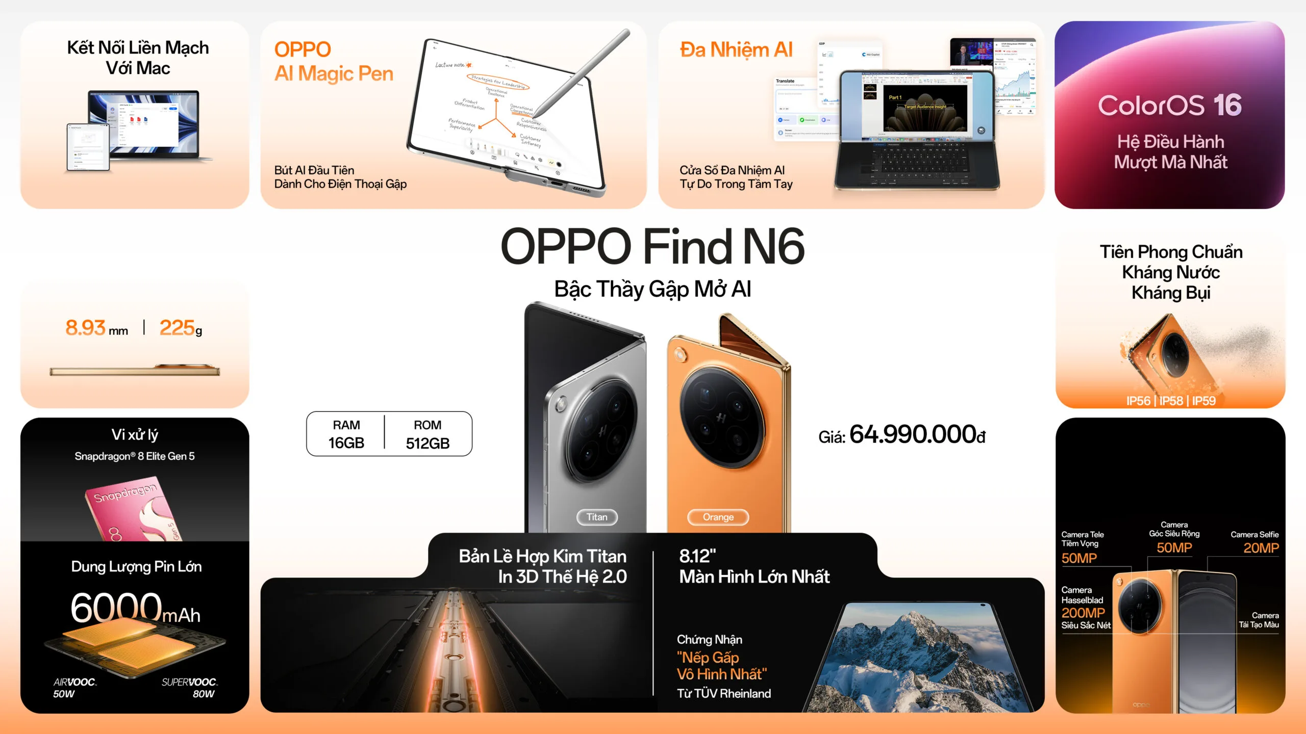 OPPO Find N6 chính thức ra mắt tại Việt Nam