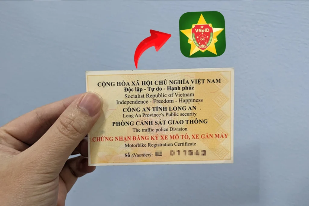 cach them giay dang ky xe vao vneid