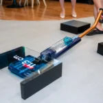 Máy lau sàn Dyson Clean+Wash Hygiene có thể đặt nằm phẳng xuống thấp tới 113mm