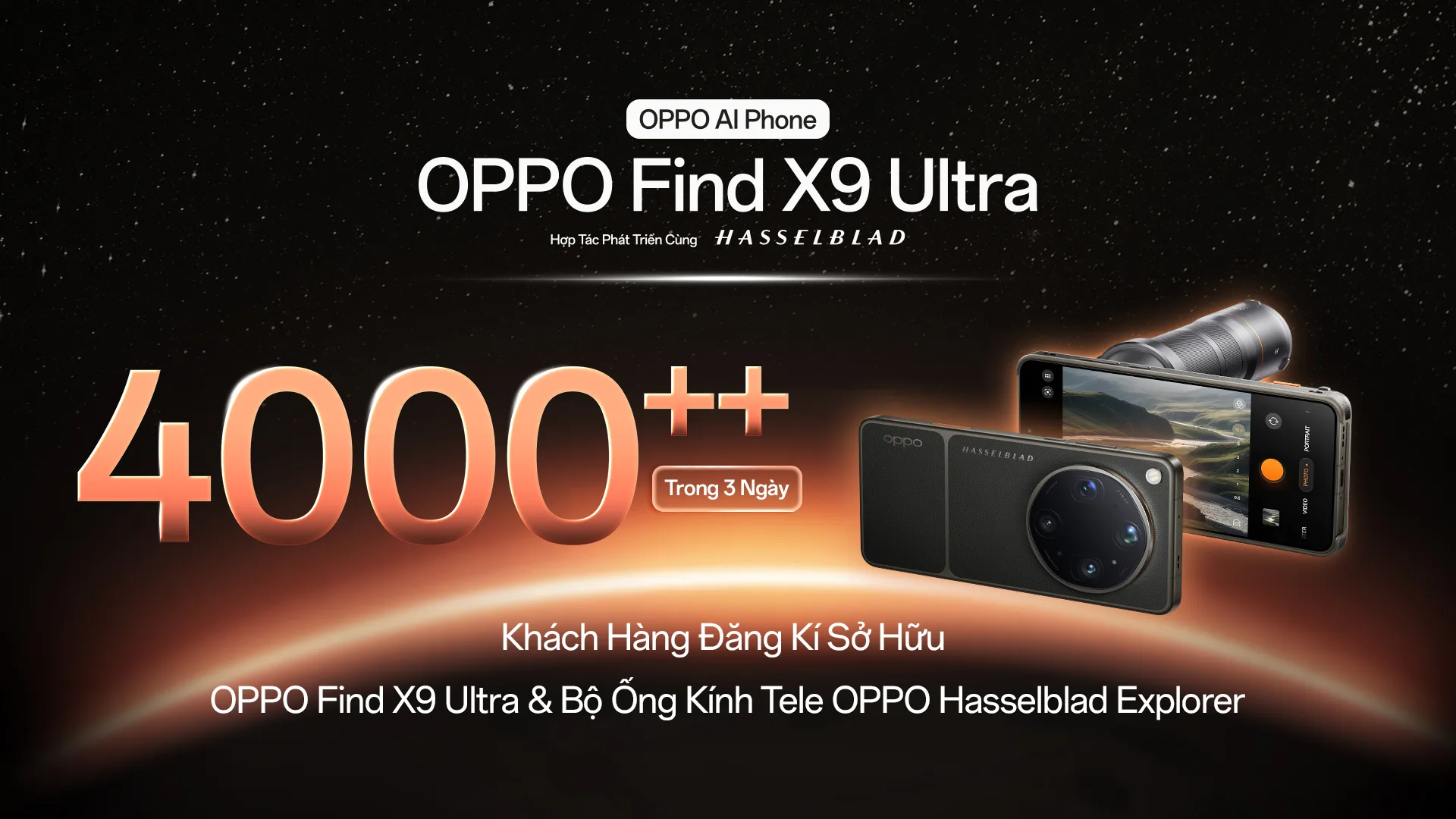 OPPO Find X9 Ultra ghi nhận hơn 4.000 khách hàng đăng ký trước thềm ra mắt