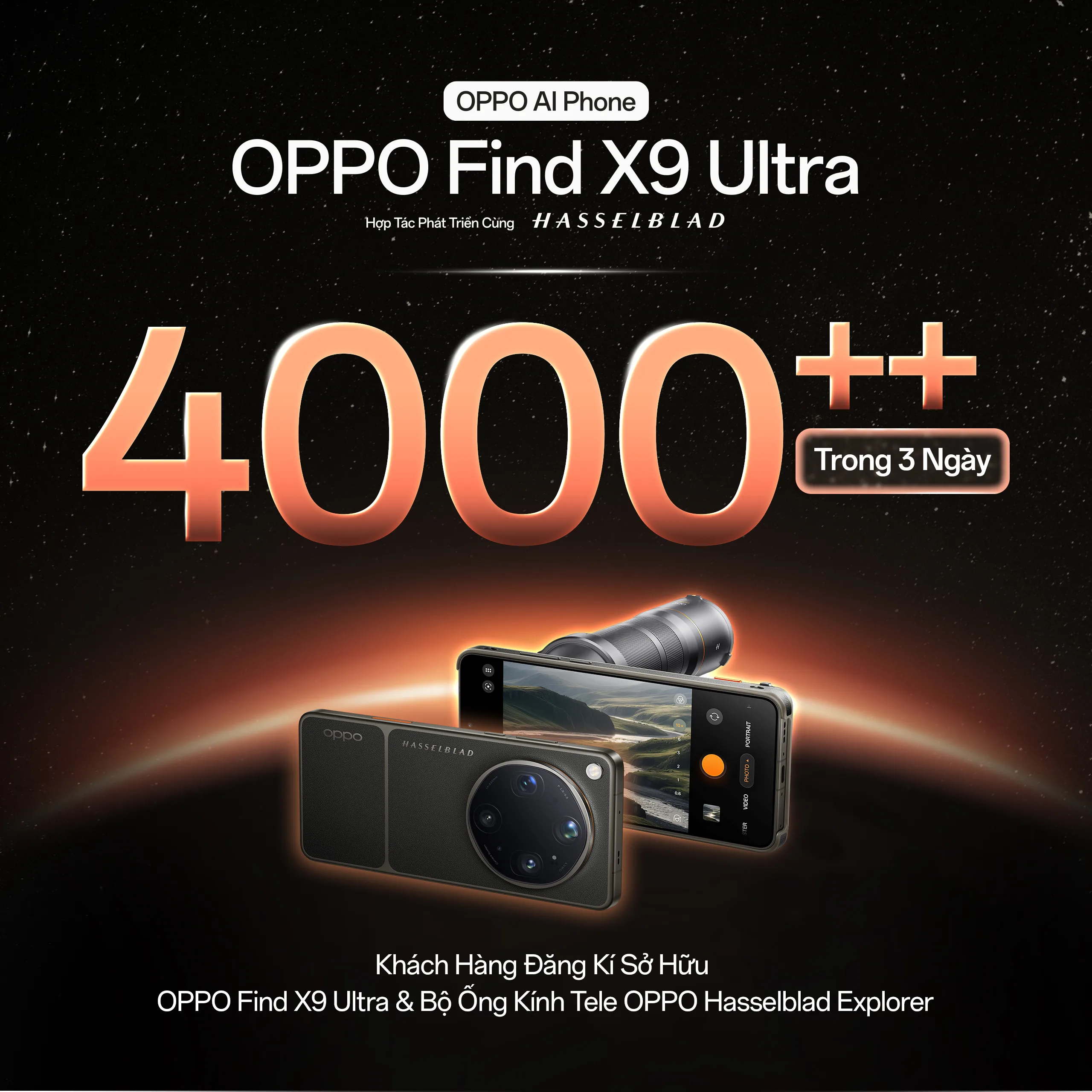 Hình ảnh truyền thông về OPPO Find X9 Ultra và bộ ống kính Hasselblad Explorer
