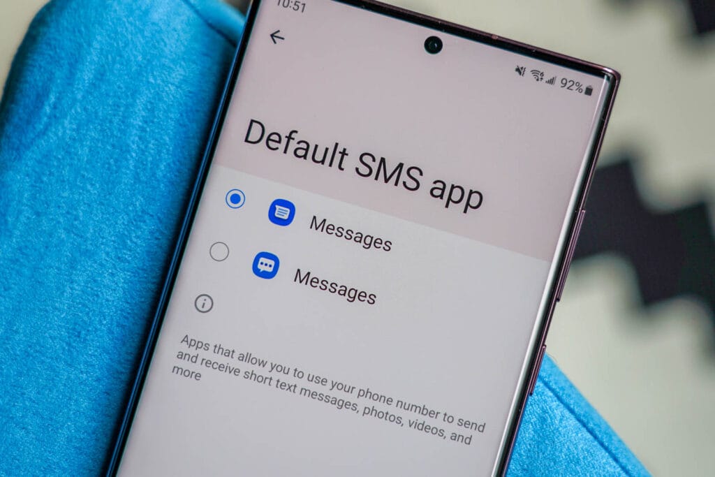 samsung thay ung dung nhan tin google message 2